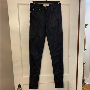 Altar’d State Shiny Black Stretch Skinny Jeggins